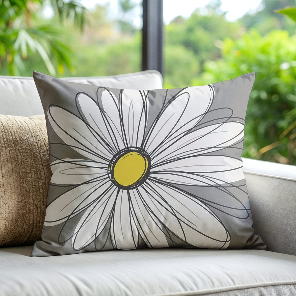 Free Pillow on Sofa Mockup PSD