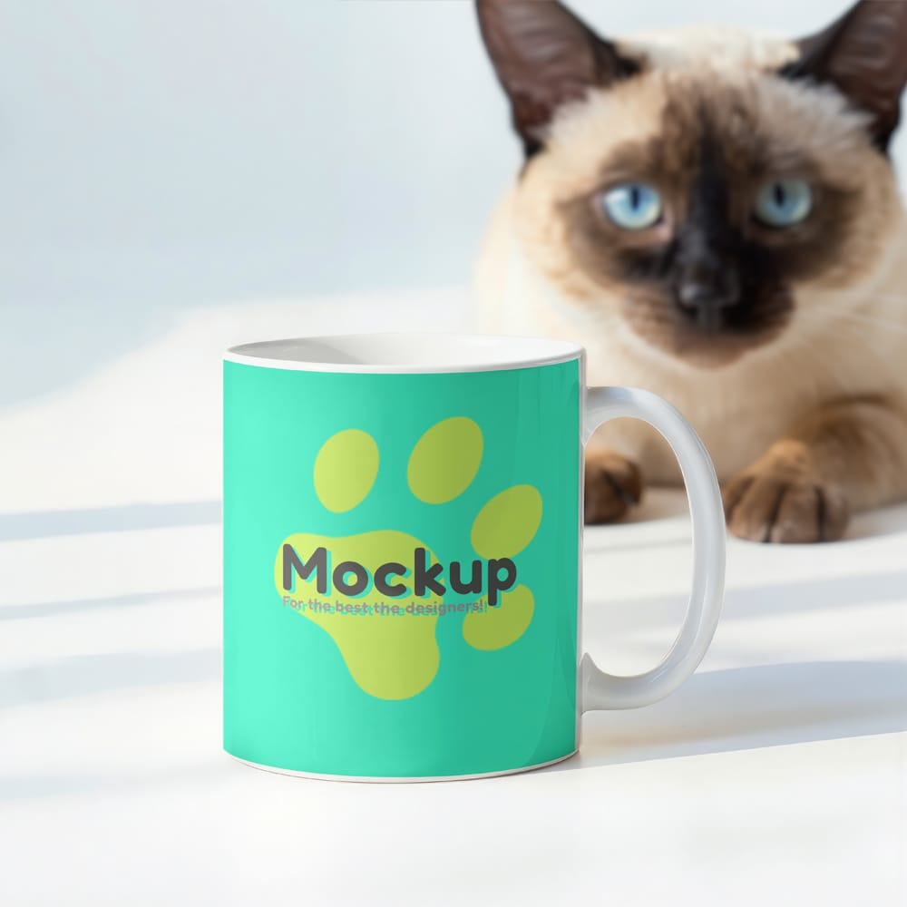 Free Porcelain Mug Mockup PSD