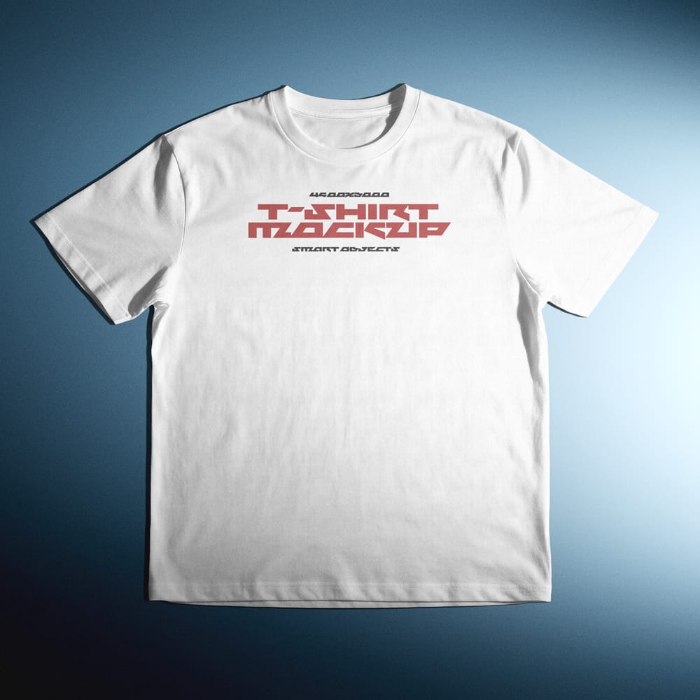 Free Retro Futuristic T-Shirt Mockup PSD