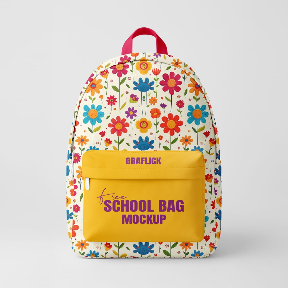 Free School Bag Mockup PSD
