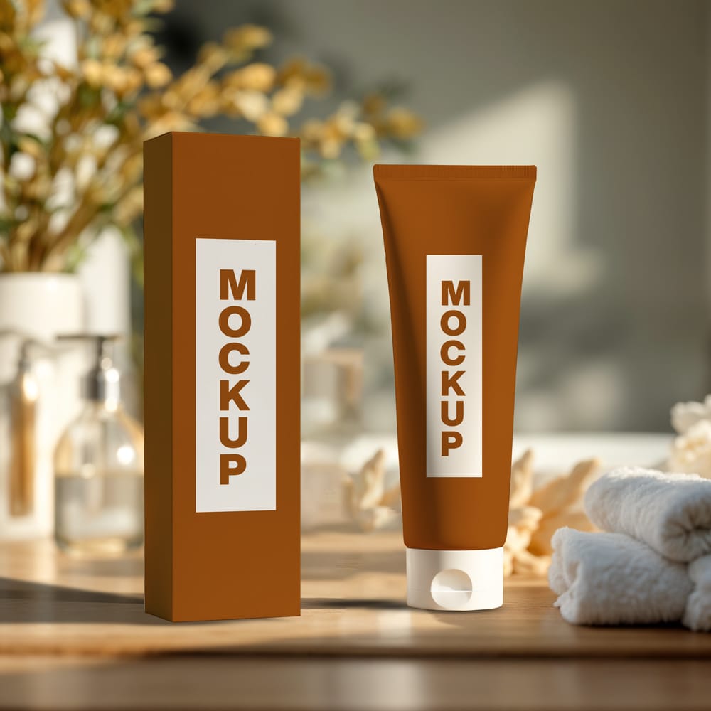 Free Skincare Packaging Mockup Template PSD