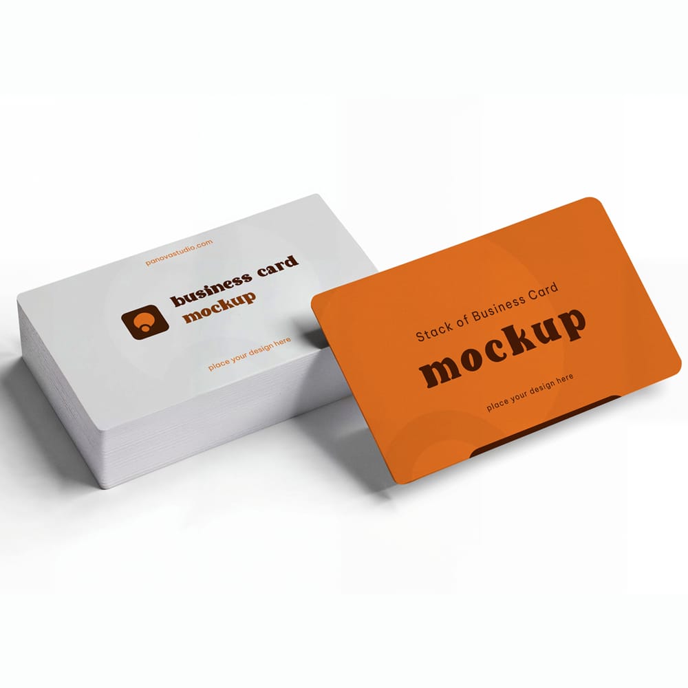 Free Stack of Business Card Mockup PSD