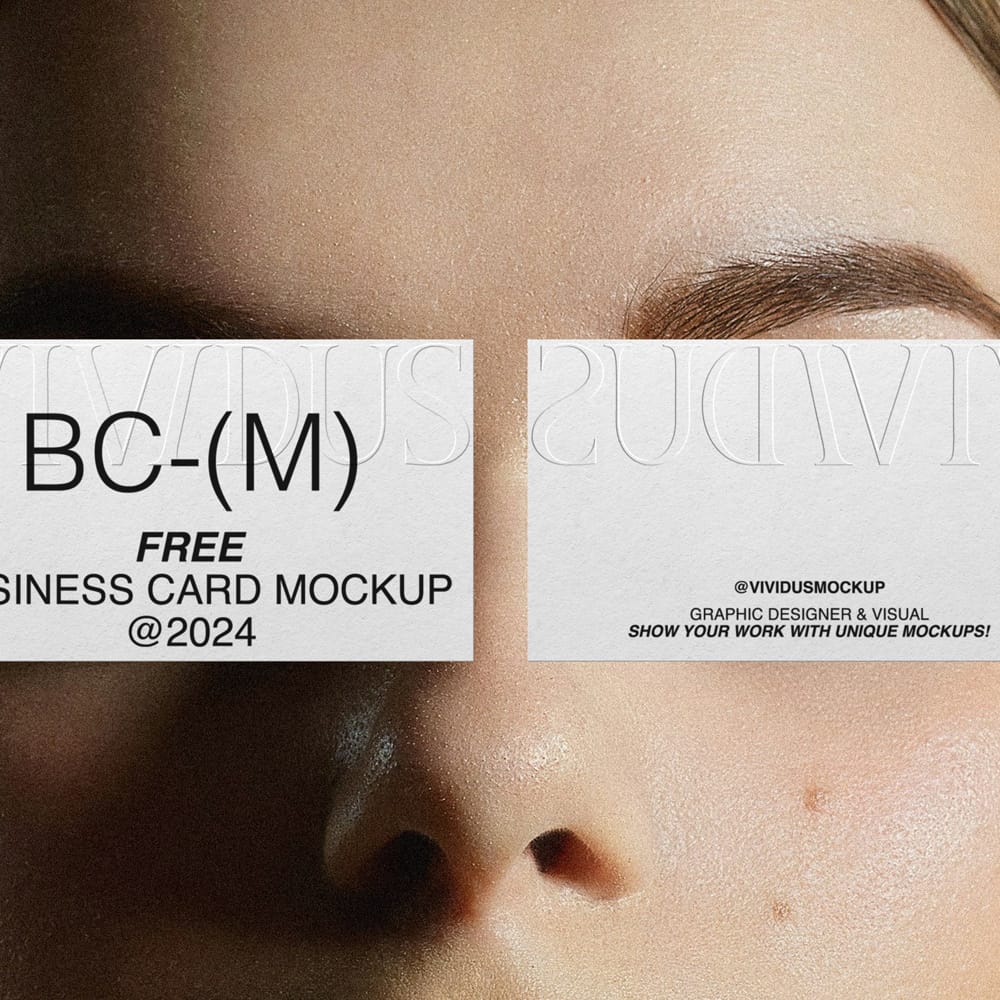 Free Standard Size Business Card Mockup PSD