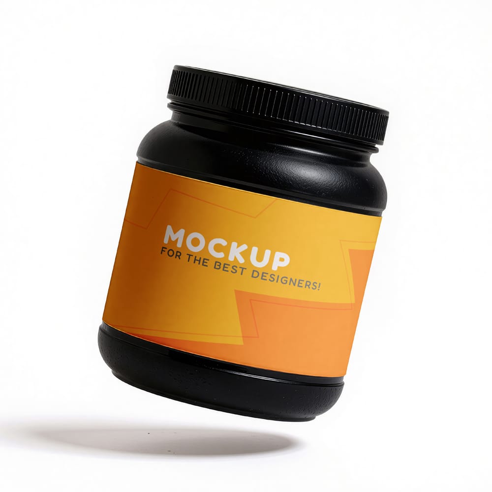 Free Supplement Jar Mockup Template PSD