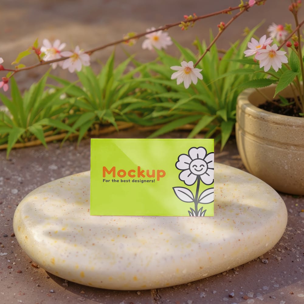 Free Thank You Card Mockup PSD