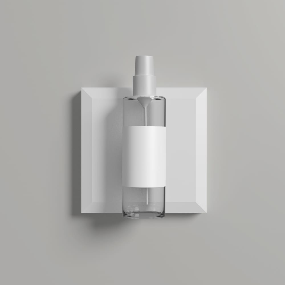 Free Top View Perfume Bottle Mockup PSD