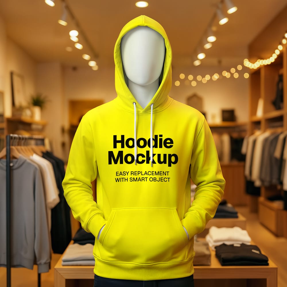 Free Ultra-Realistic Hoodie Mockup PSD