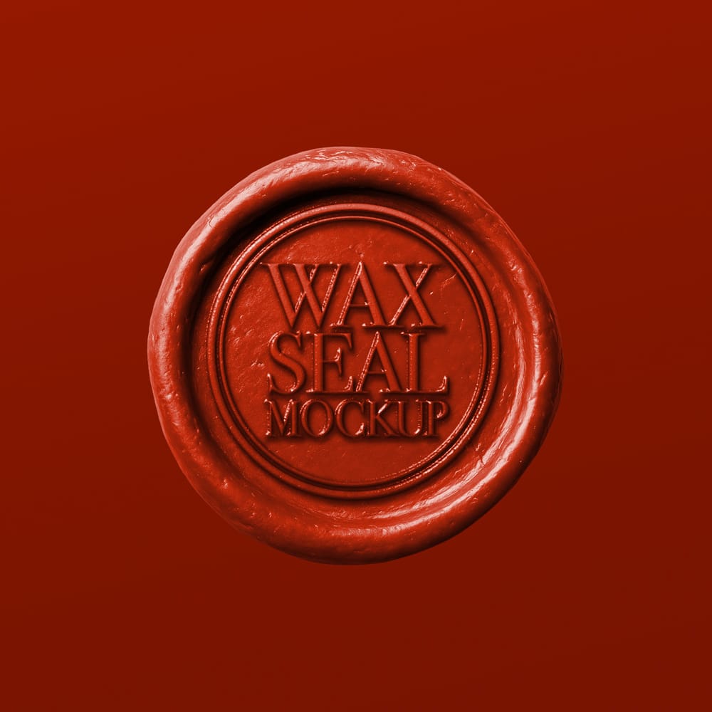 Free Wax Seal Mockup PSD