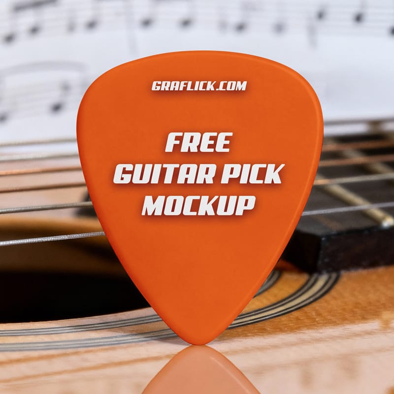 Guitar Pick Mockup Template PSD