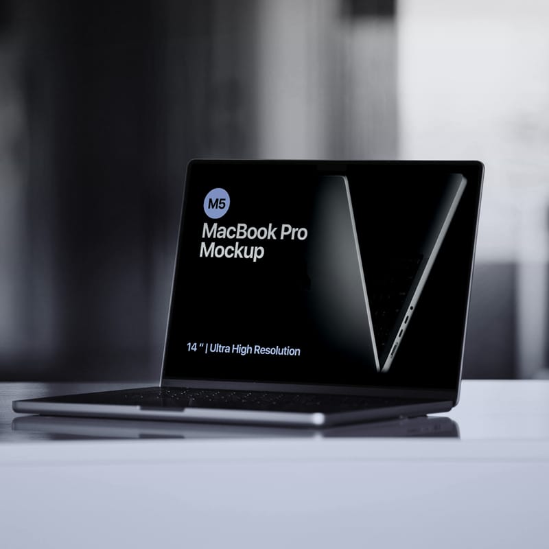 M5 MacBook Pro 14″ Mockup PSD