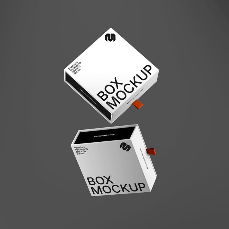 Magnetic Packaging Box Mockup PSD