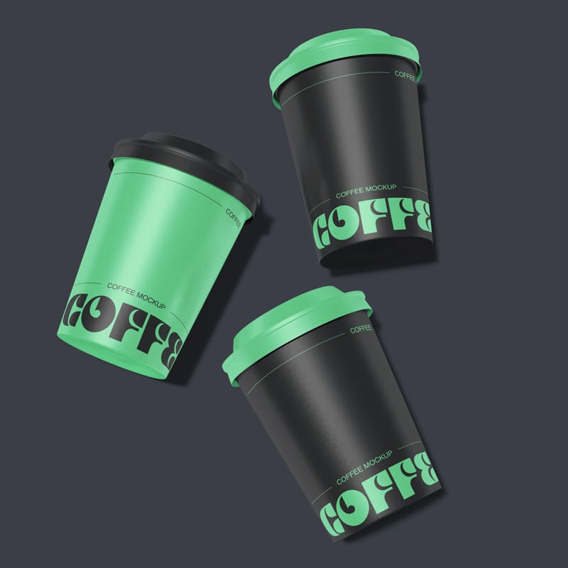 Minimal Coffee Cup Branding Mockup PSD