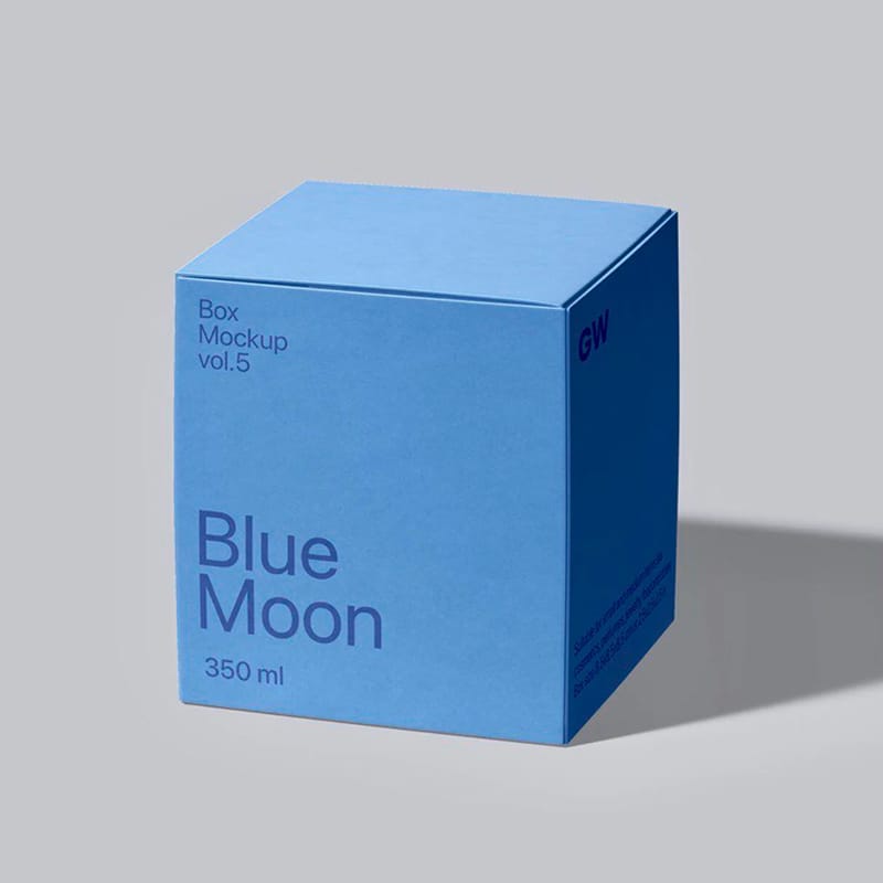 Minimal Cube Box Mockup PSD