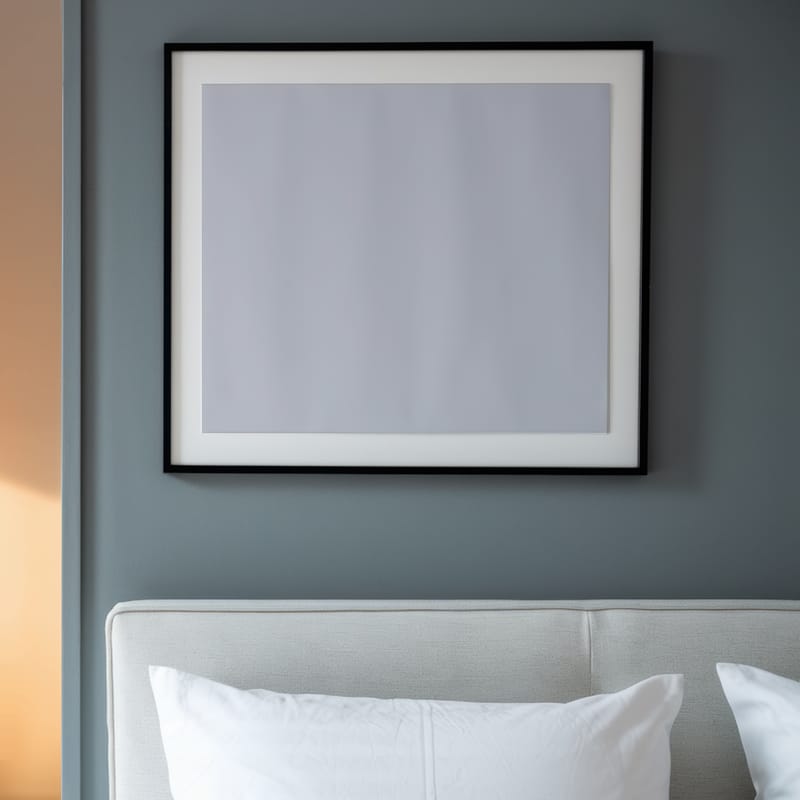 Minimalist Bedroom Frame Mockup Scenes PSD