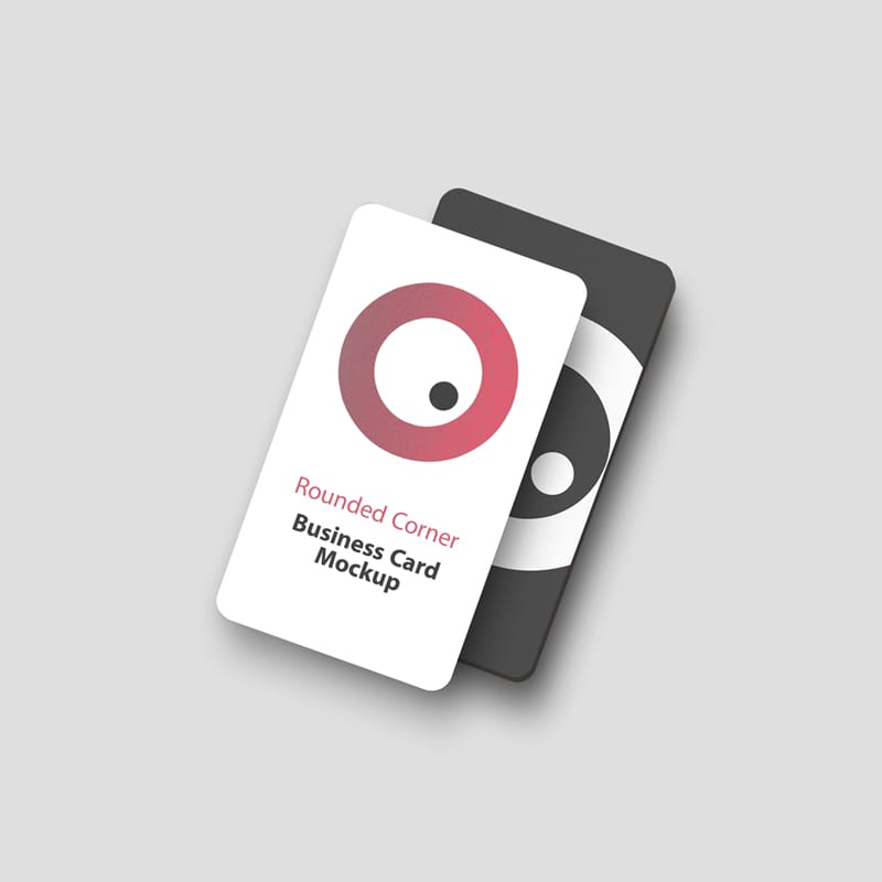 Modern Rounded Corner Business Card Mockup PSD