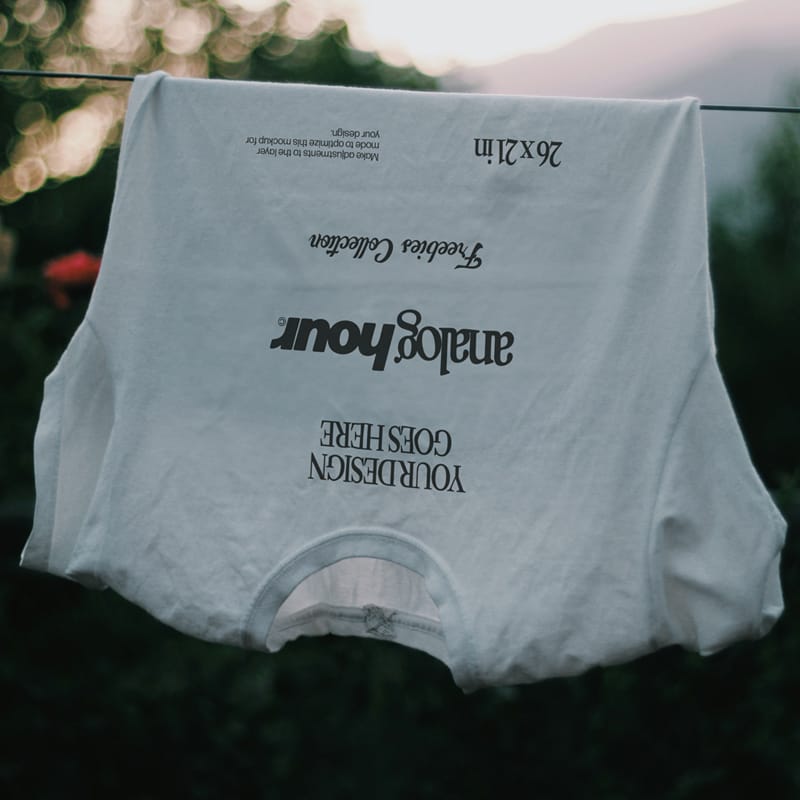 Outdoor Hanging T-Shirt Mockup PSD