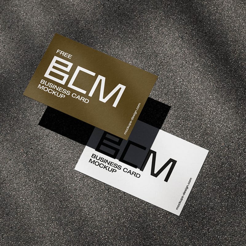 Outdoor Shadow Business Card Mockup PSD