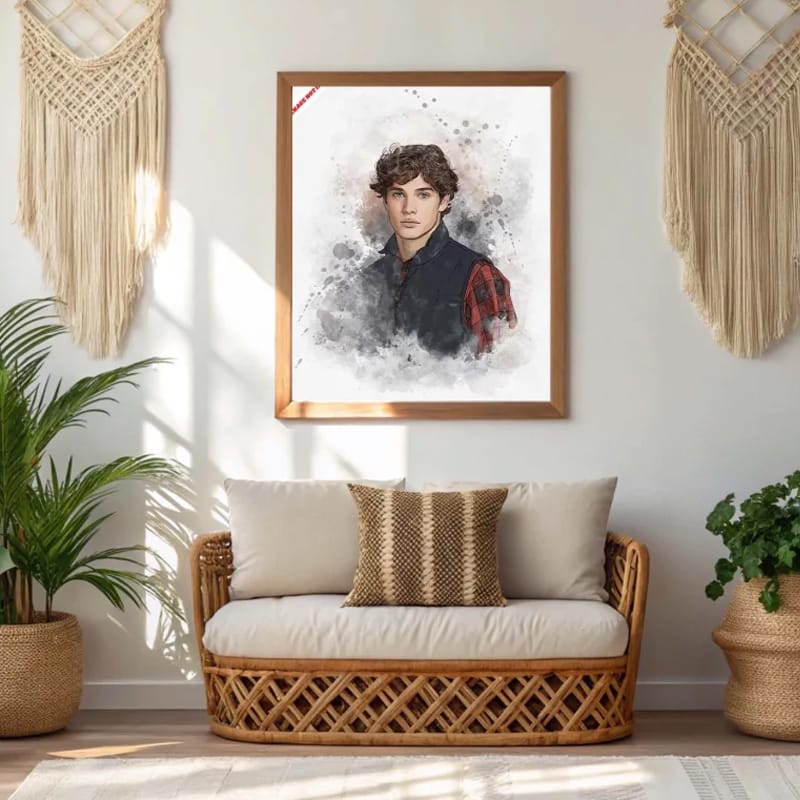 Pastel Brush Canvas Mockup PSD