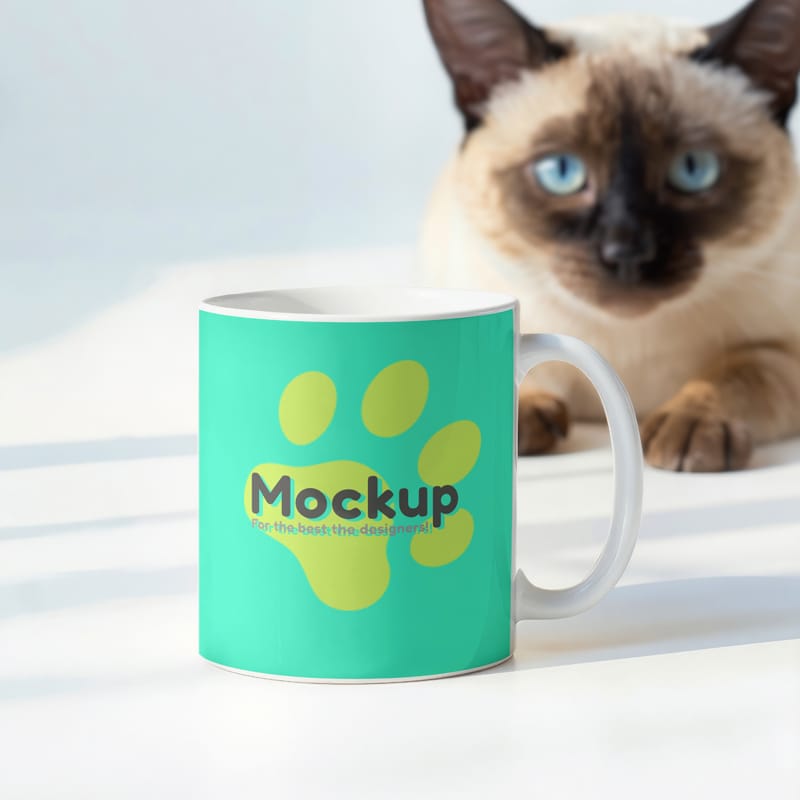 Porcelain Mug Mockup PSD