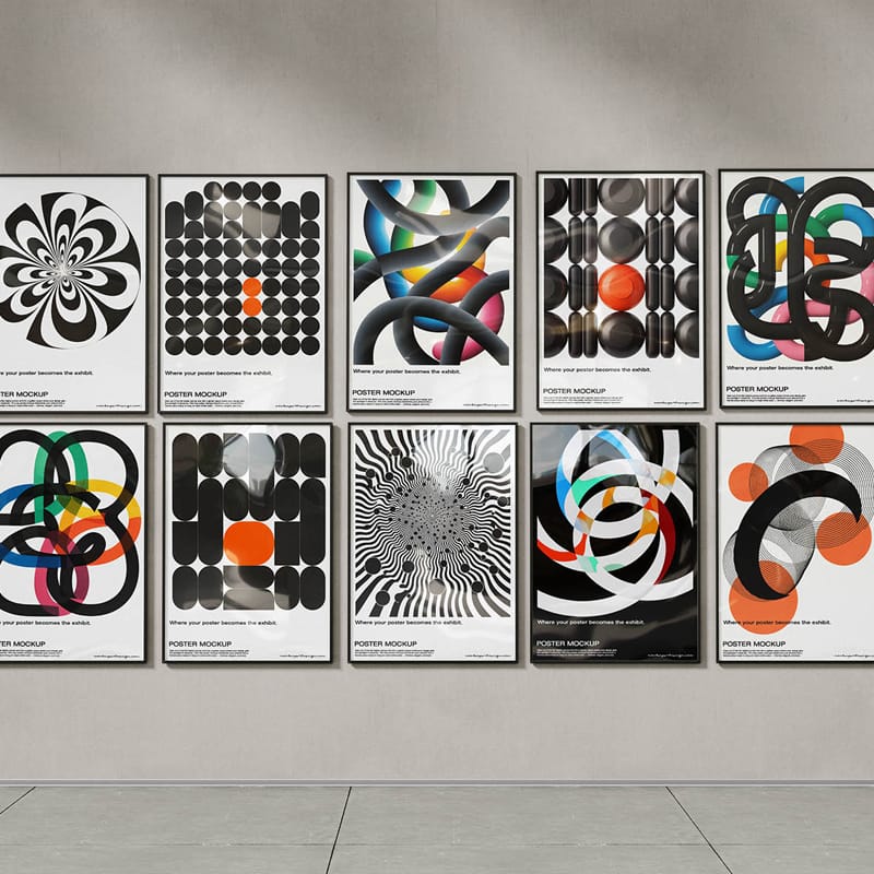 Poster Gallery Mockup PSD