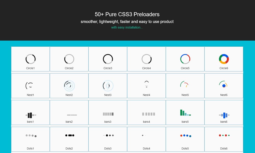 Pure CSS3 Preloaders