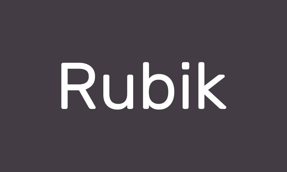 Rubik Font