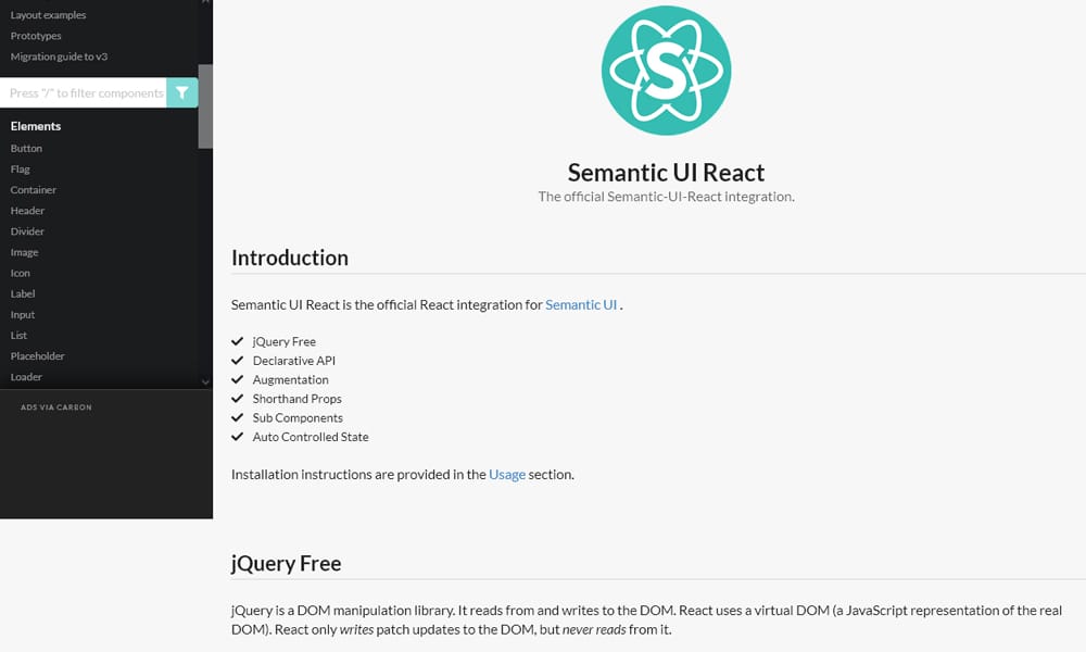 Semantic UI React