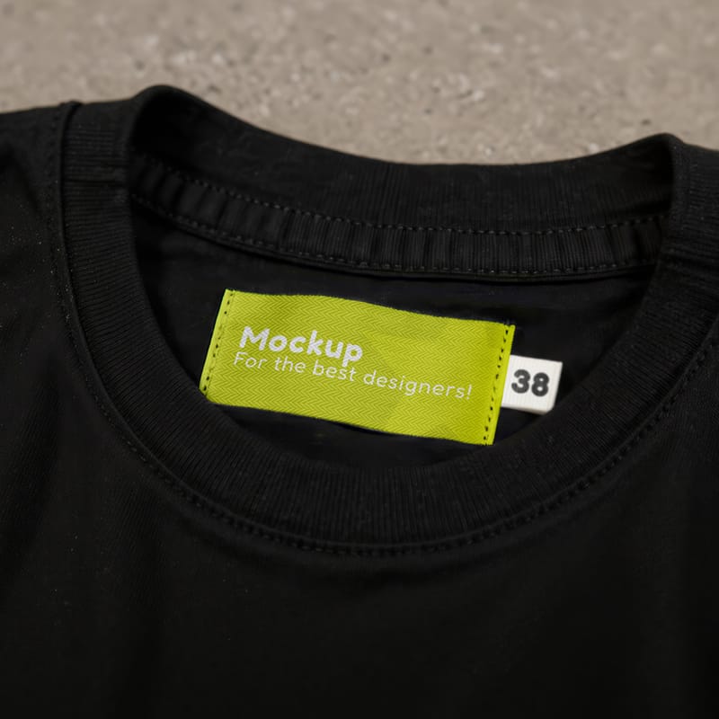 Shirt Label Mockup PSD