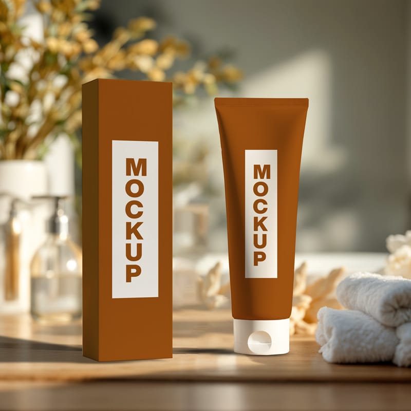 Skincare Packaging Mockup Template PSD