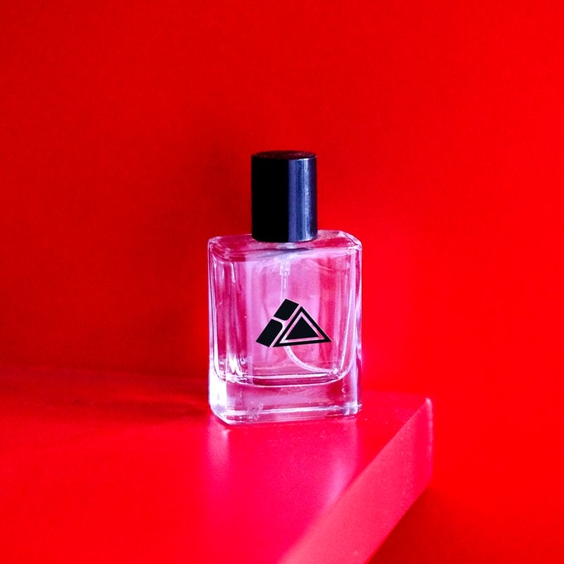 Square Glass Fragrance Bottle Mockup PSD