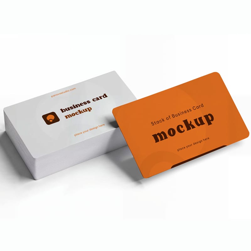 Stack of Business Card Mockup PSD