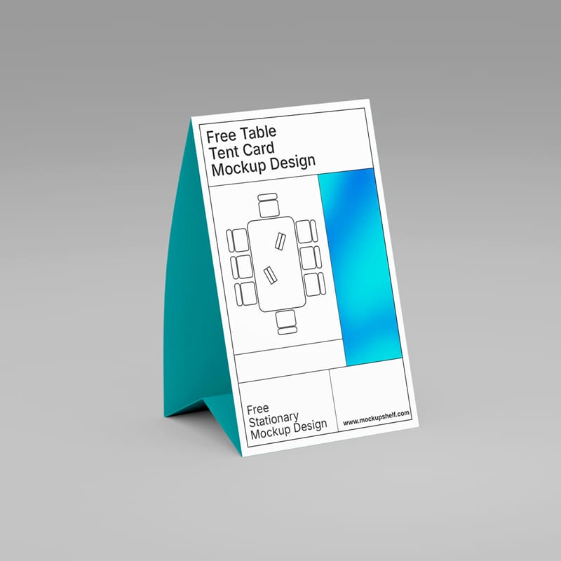 Table Tent Card Mockup PSD