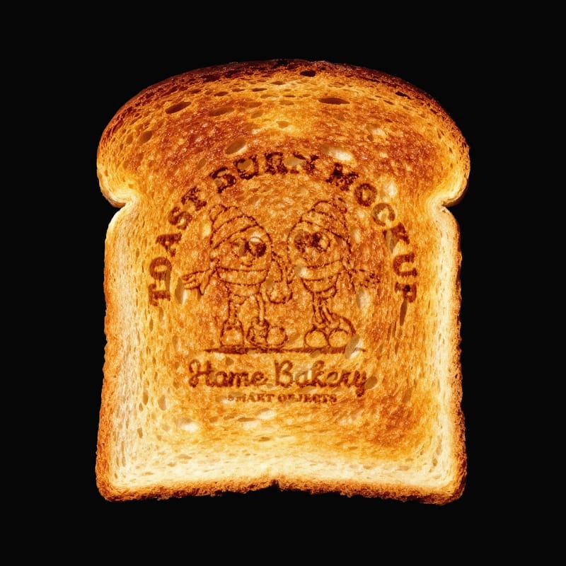 Toast Burn Mockup PSD