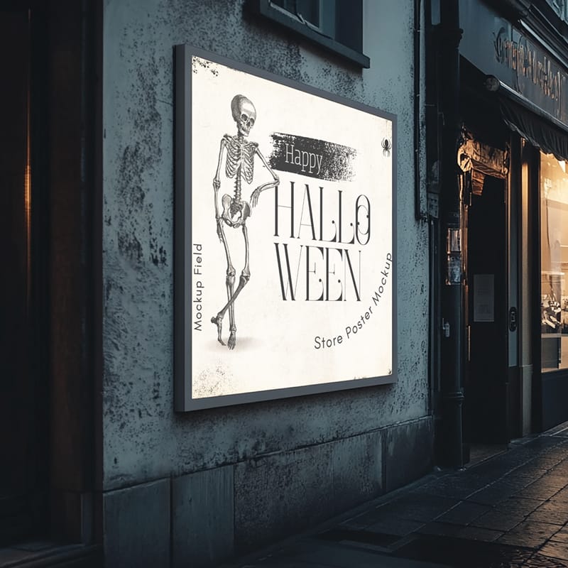 Urban Store Poster Mockup PSD