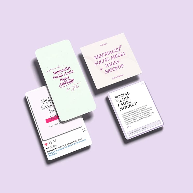 Variant Social Media Pages Mockup