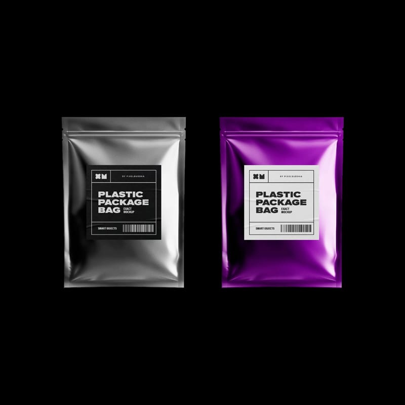 Free Zip Lock Pouch Mockup PSD