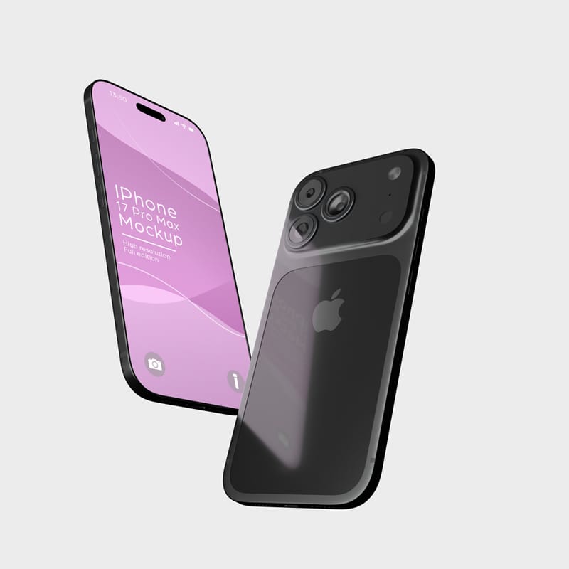 iPhone 17 Pro Max Mockup Template PSD