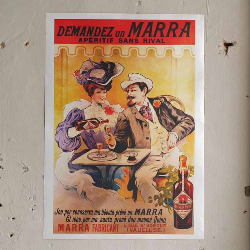 Antique Advertising Poster Mockup PSD