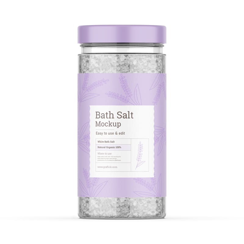 Bath Salt Bottle Mockup​ PSD