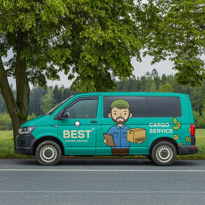 Cargo Van Mockup PSD