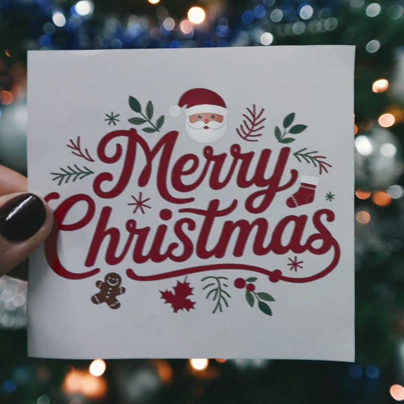 Christmas Holiday Post Card Mockup PSD