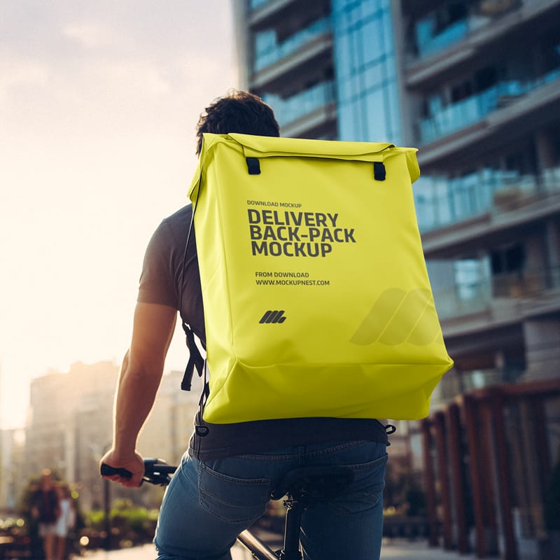 Delivery Bag Mockup Template PSD