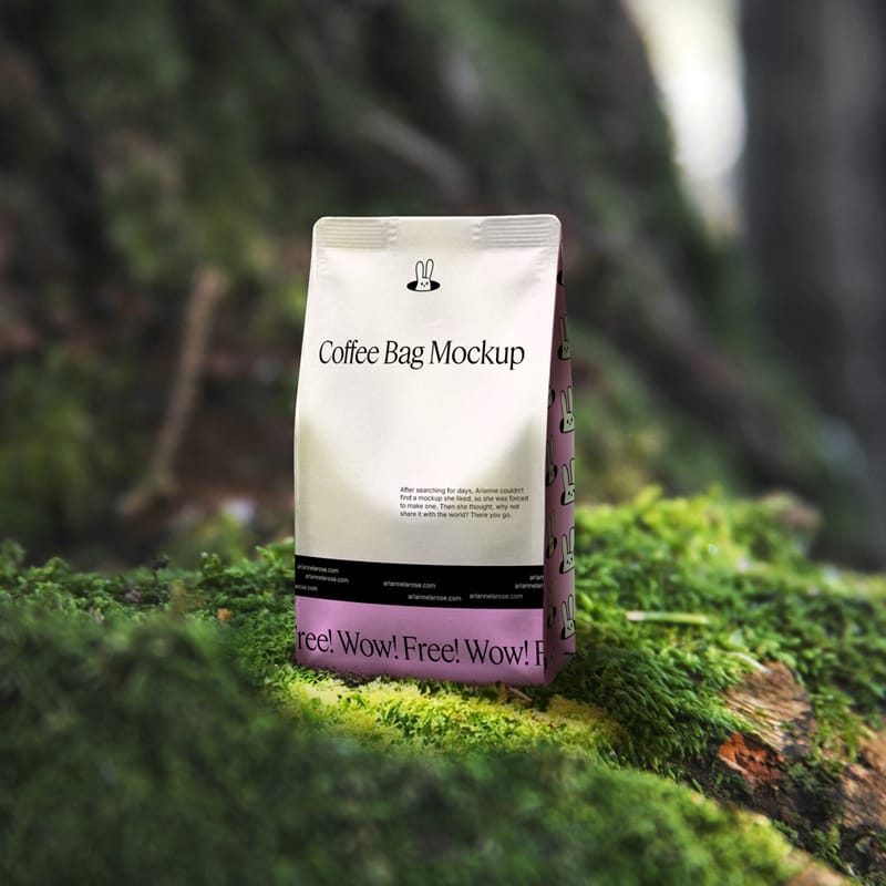 Doypack Coffee Bag Mockup PSD