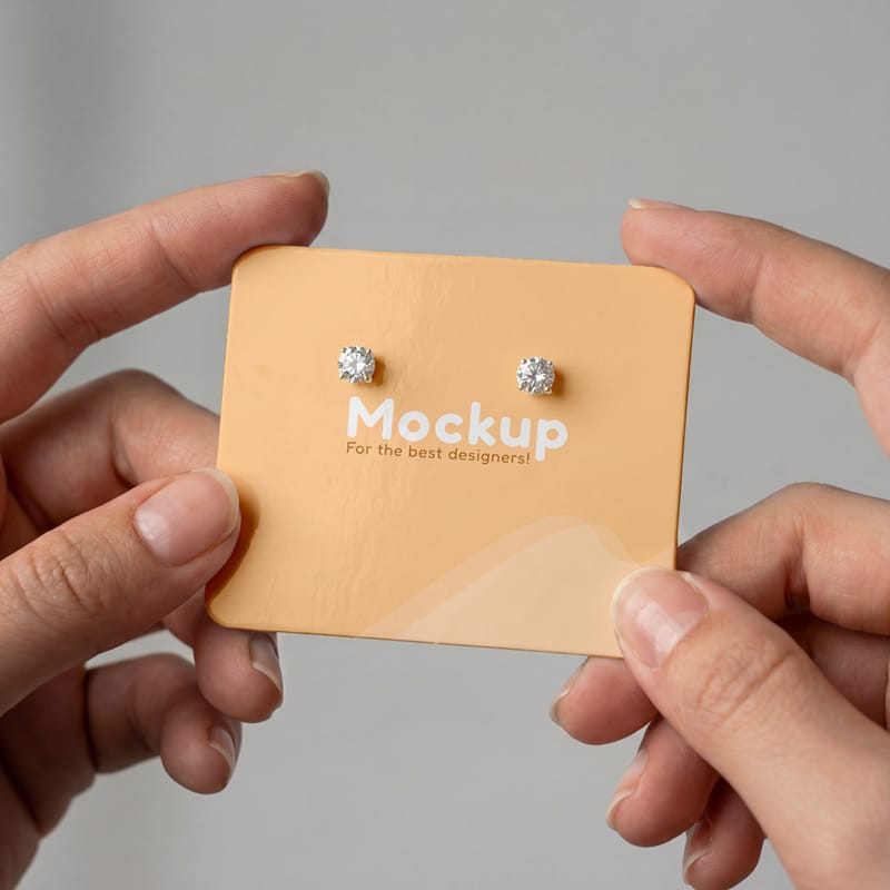 Earring Card Mockup PSD