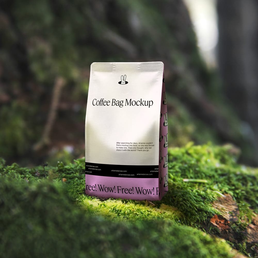 Free Doypack Coffee Bag Mockup PSD