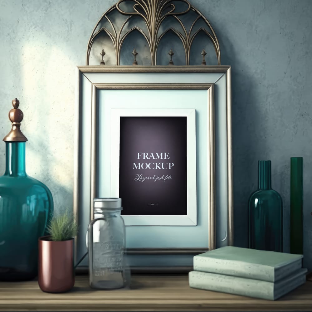 Free Elegant Dark Poster Mockup PSD