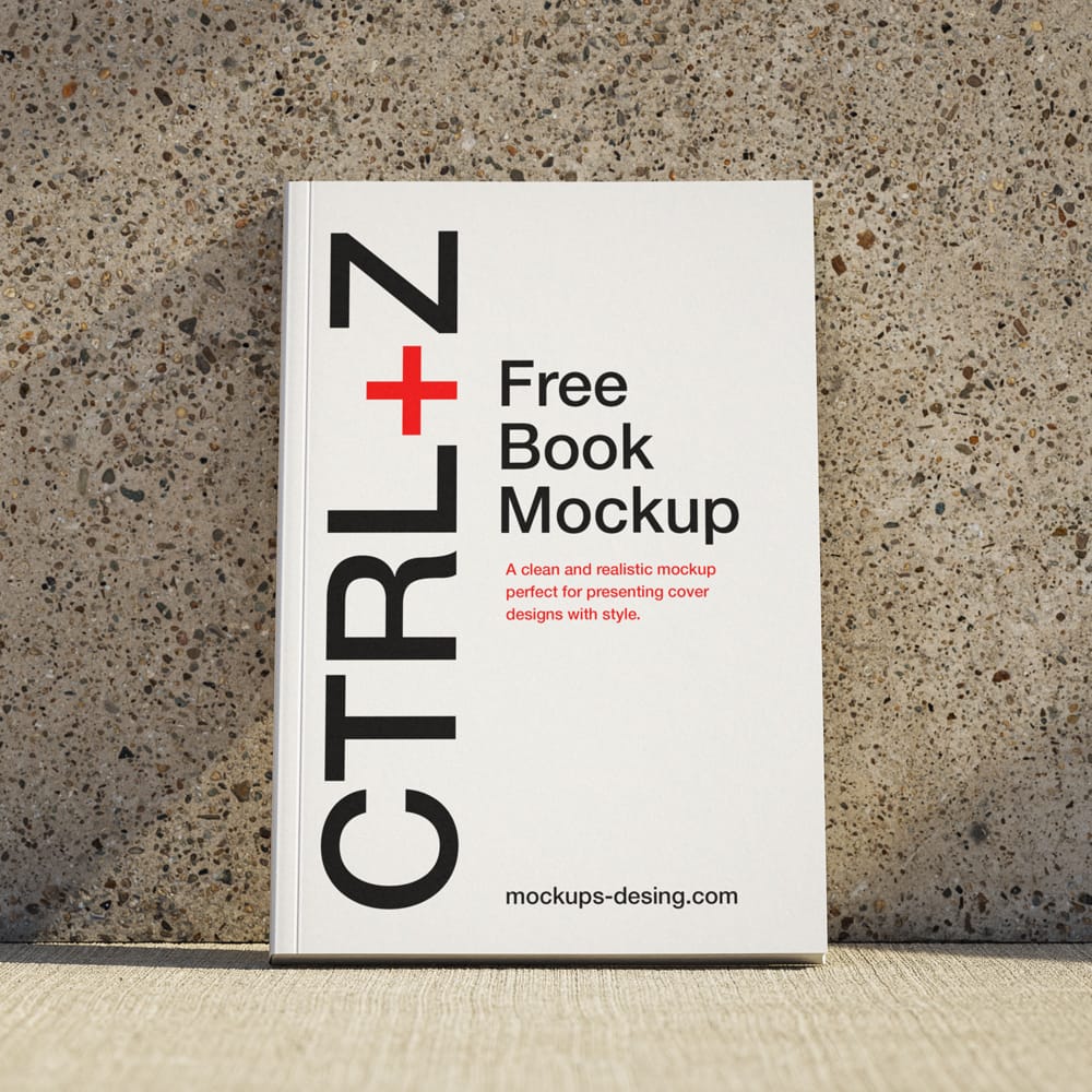 Free Minimal Hardcover Book Mockup PSD