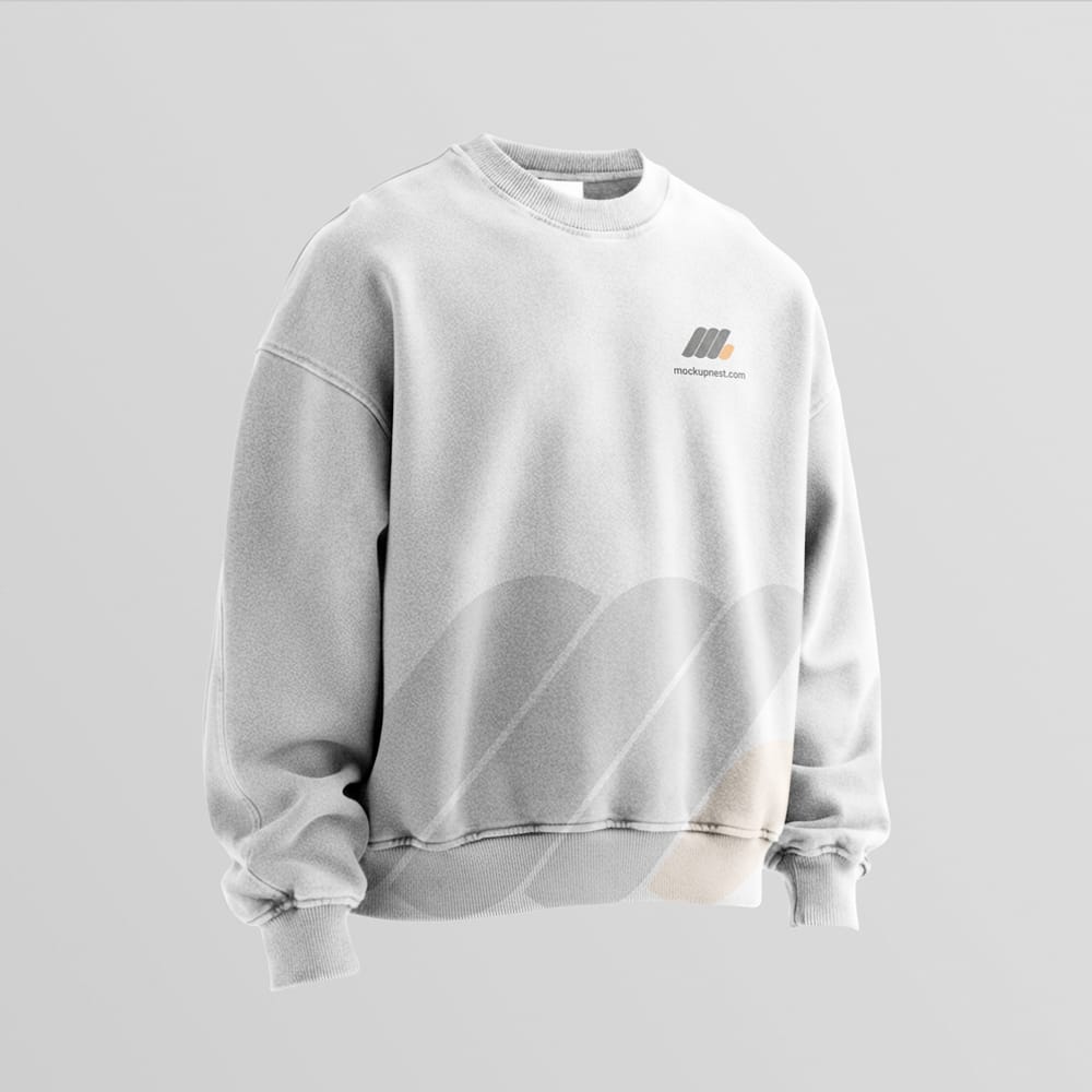 Free Oversized Sweatshirt Mockup PSD