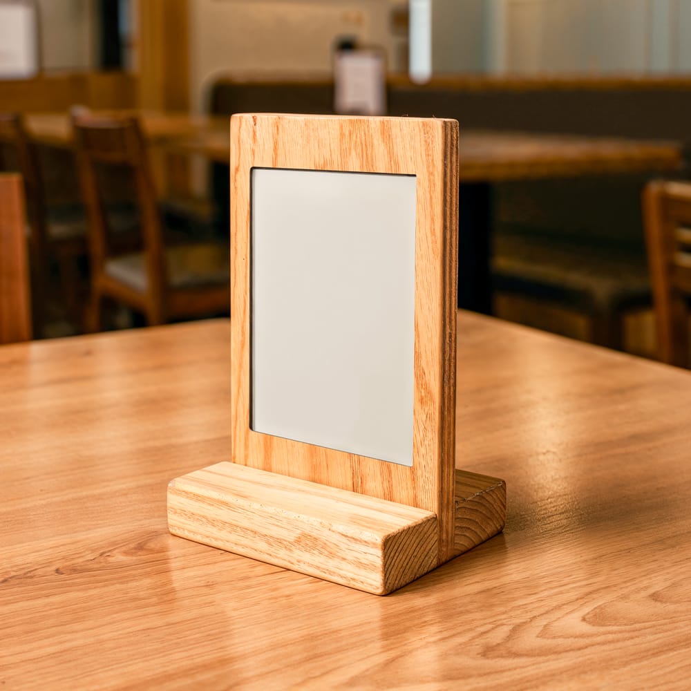 Free QR Code Stand Mockup PSD