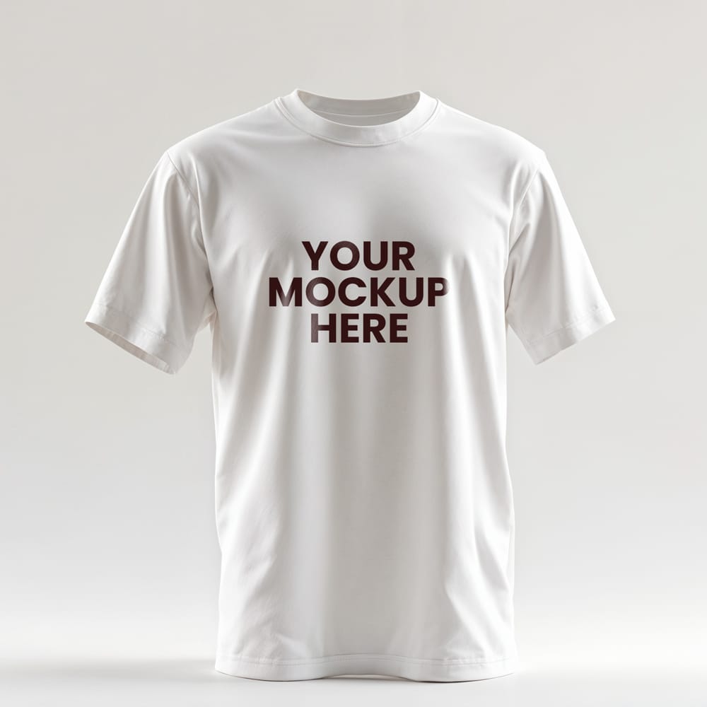 Free-Realistic-3D-Plain-White-T-Shirt-Mockup-PSD